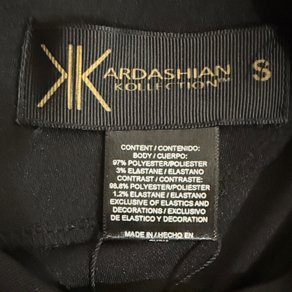 Kardashian Kollection Black Sheath Dress with Front Cutout - Picture 3 of 5